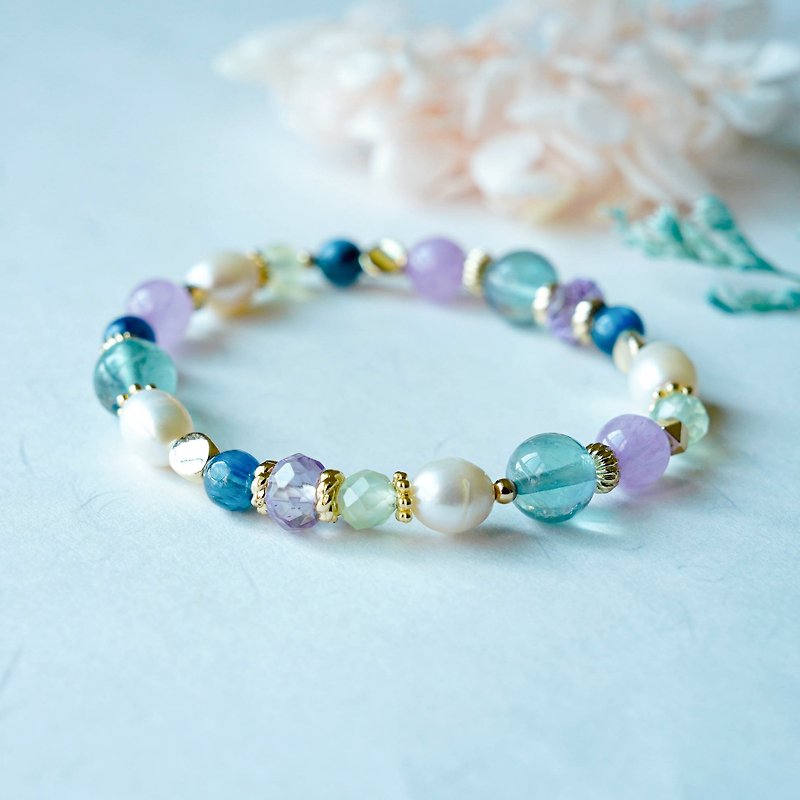 Sapphire Amethyst Stone Stone||Stress-Relieving Crystal Bracelet for Noble People with Prosperous Business and Wealth - Bracelets - Crystal Multicolor