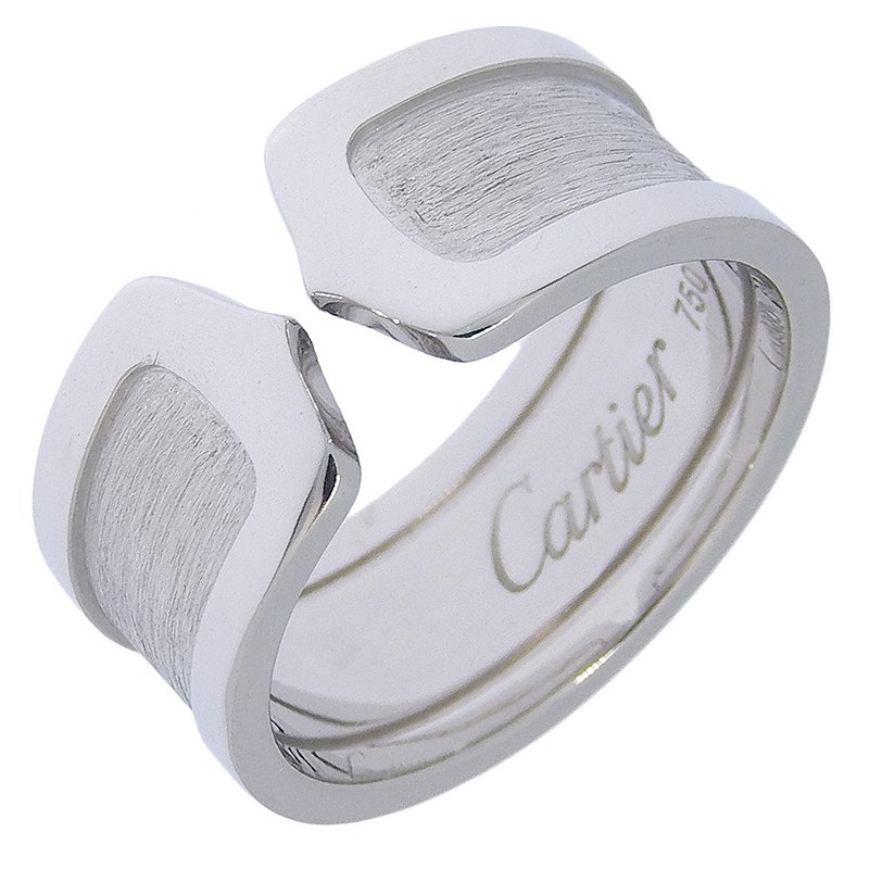 【日本直送】カルティエ CARTIER C2 LM 21号 リング・指輪 K18WG 約13.7g メンズ【中古】 - 戒指 - 貴金屬 銀色