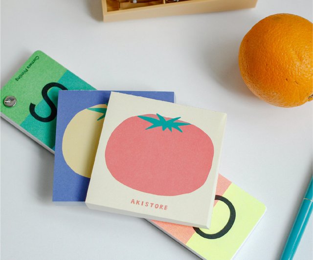 Tomato Scent Series Non Sticky Memo Pad Original Design By Illustrator Shop Akistore Sticky Notes Notepads Pinkoi