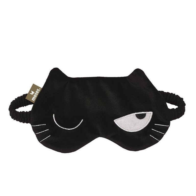 Black Cat Ed-Love Sleepy Eyepatch - Eye Masks - Polyester Black