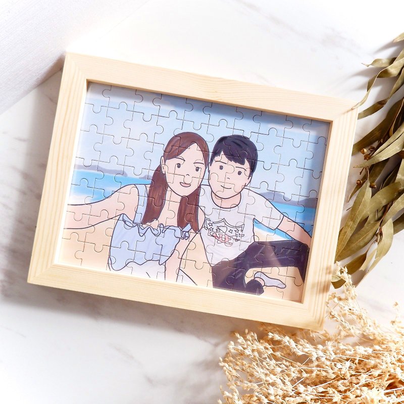 [Add-on product] Customized gift like Yan painted wooden puzzle - Picture Frames - Other Materials White