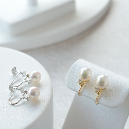 JEWELRY and PEARL FUKUDA Akoya珍珠耳環 海水珍珠 日本製造 輕珠寶 耳夾耳環 珍珠耳環