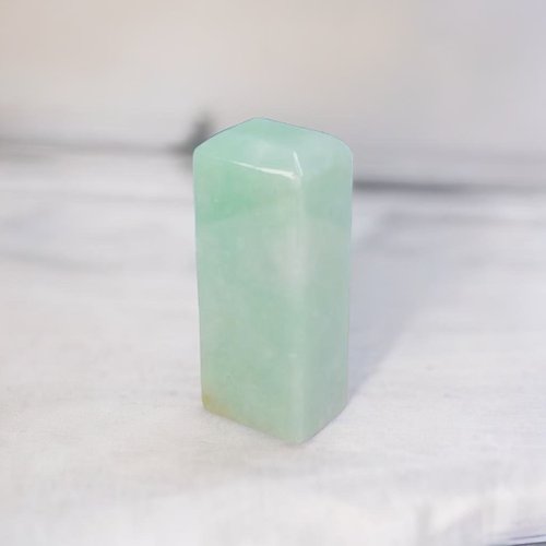 瓔珞翡翠 開運印章陽綠翡翠印章 | 天然緬甸玉A貨翡翠 | 送禮