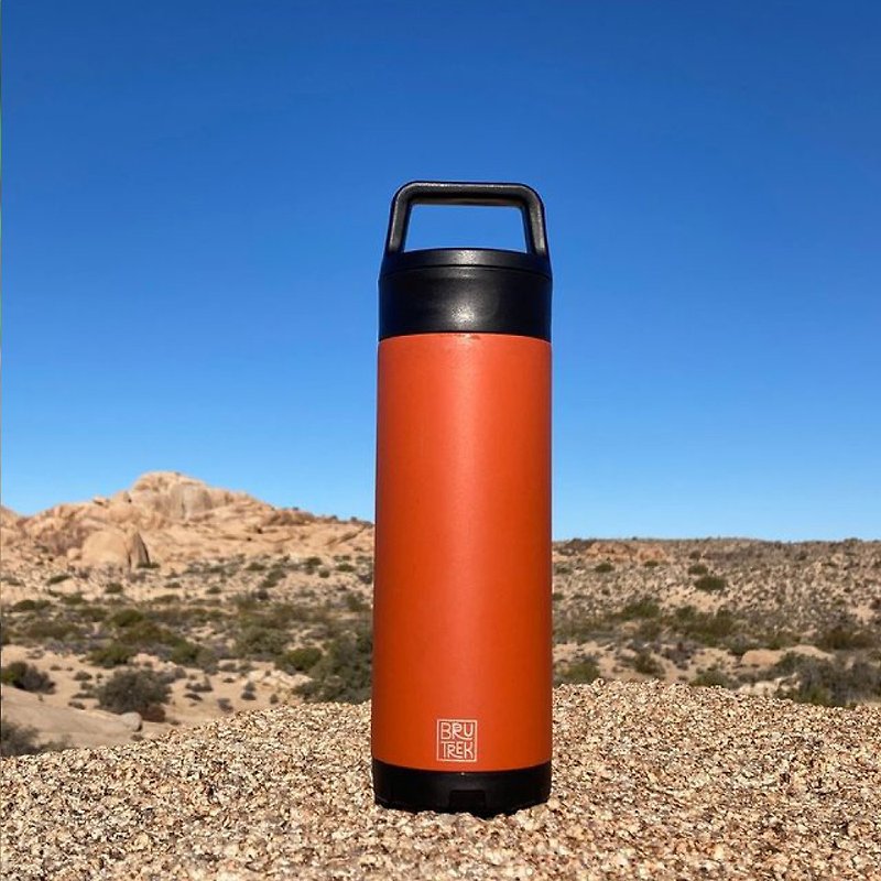 Planetary Design Double Cap Vacuum Thermos Bottle BruTrekker Bottle TM1018 - Coffee Pots & Accessories - Stainless Steel Red