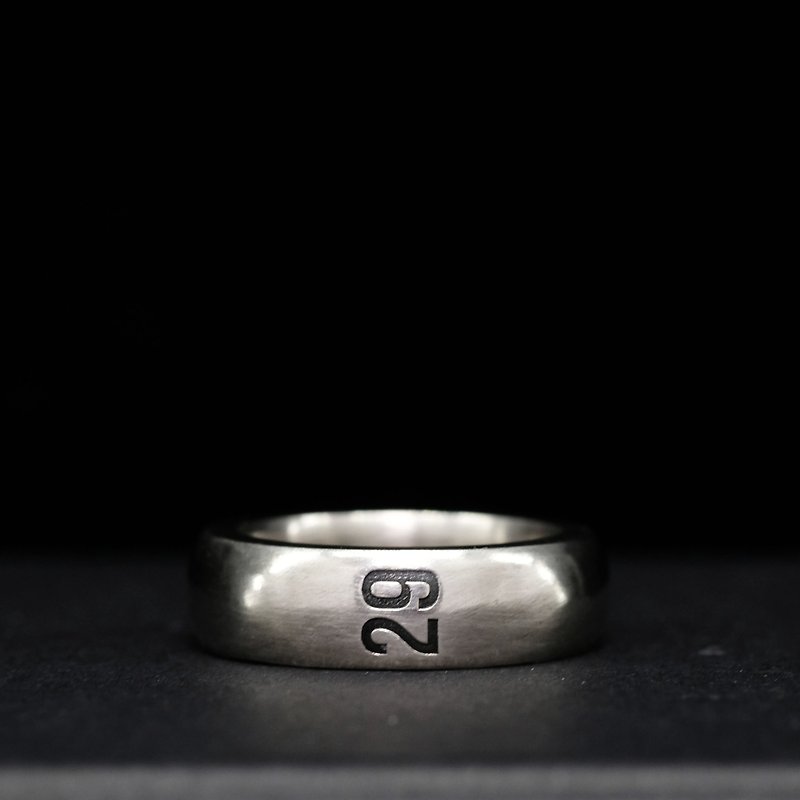| Hanhan Jewelry | Handmade Silver 925 Sterling Silver Customized Lettering Birthday Anniversary Couple Ring Ring - แหวนทั่วไป - โลหะ สีเงิน