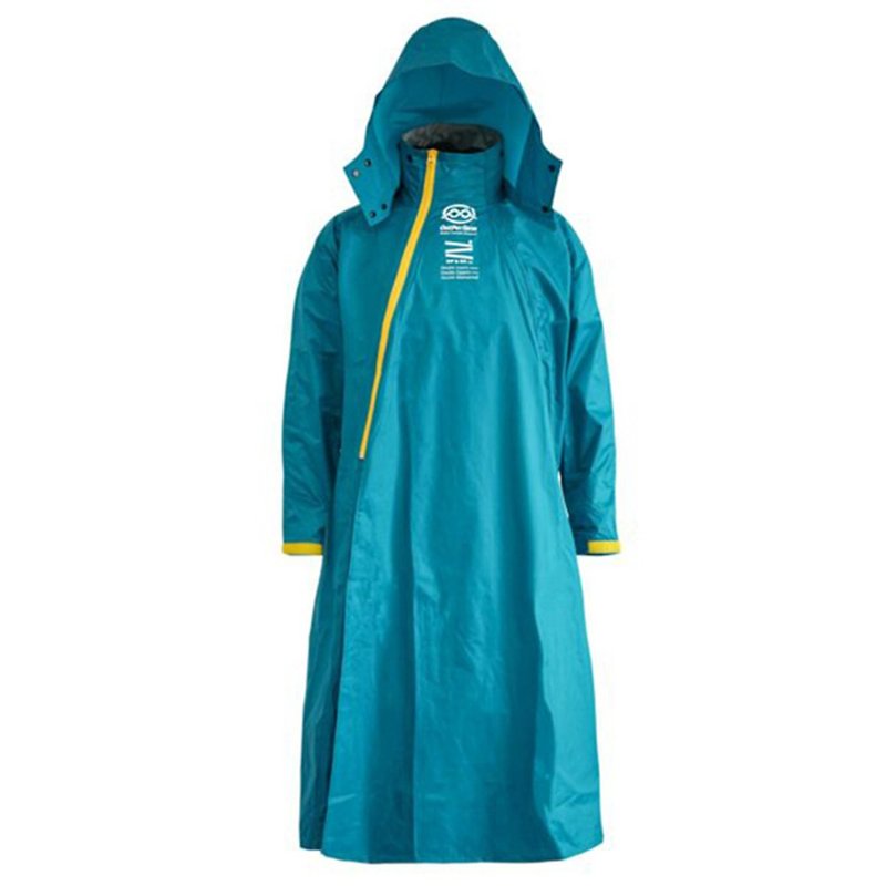 BrightDay-Double背包雙拉鍊斜開連身雨衣(D1+)-藍 - 雨傘/雨衣 - 防水材質 藍色