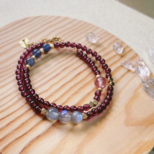 Garnet Beads Bracelet Genuine Garnet Stone Dark Red Color Real