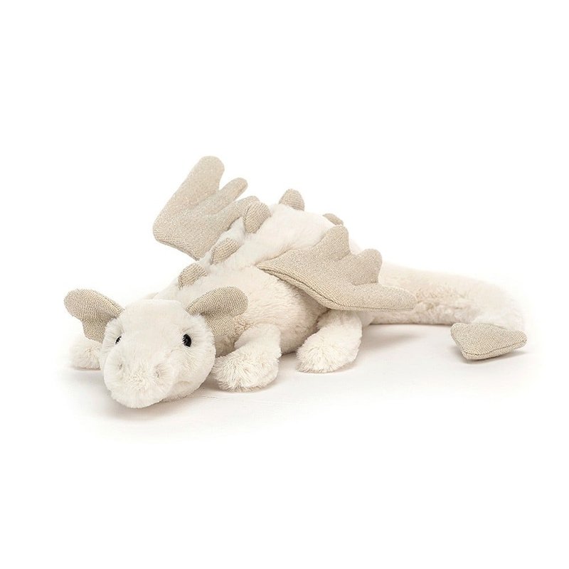 Snow Dragon 雪龍 (雪白) 約30cm - 公仔/玩偶 - 聚酯纖維 白色