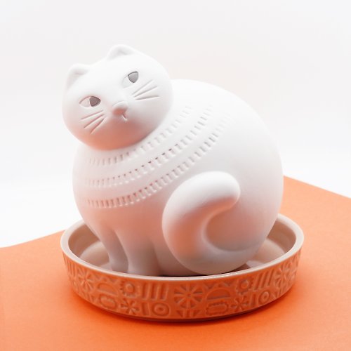 Decole Concombre 生活雜貨 日本Decole 自然氣化加濕器 - 北歐風小白貓