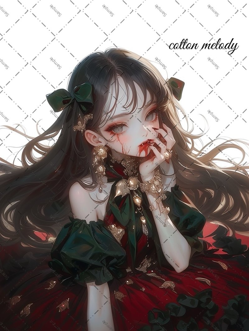 original sticker  no.H1 人物ステッカー オリジナルステッカー オリジナル人物ステッカー 装飾ステッカー cotton melody - 貼紙 - 紙 