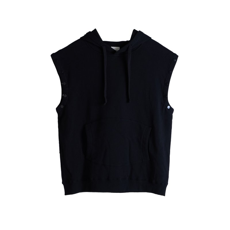 Paisley Hoodie - 帽T/大學T - 棉．麻 黑色