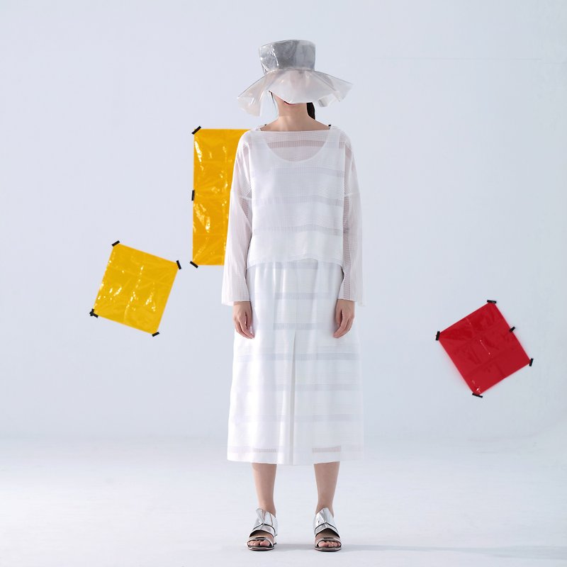 White Lace Two Piece Midi Dress (Also have Beigi Plaid Color) - One Piece Dresses - Other Materials White