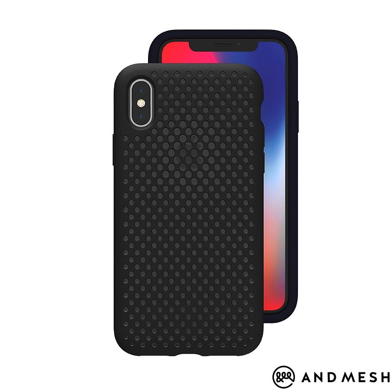 AndMesh-iPhone XR dot soft anti-collision protective cover - black (4571384958554 - เคส/ซองมือถือ - วัสดุอื่นๆ สีดำ