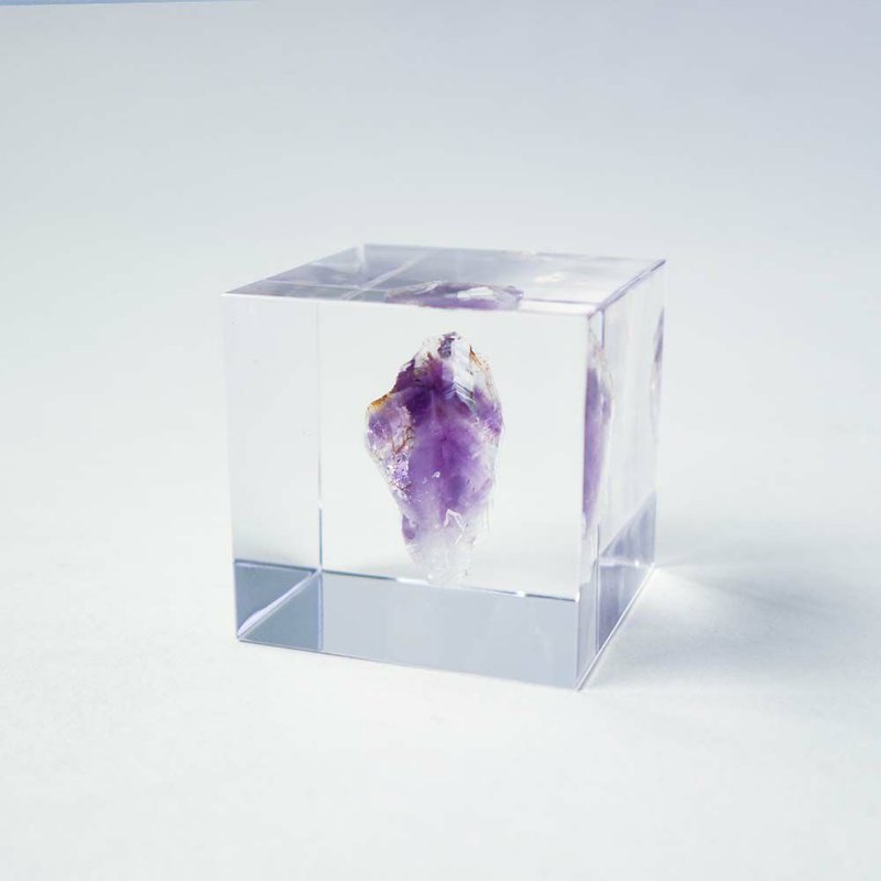 Sola cube Mineral Amethyst_full of taste - Items for Display - Other Materials Transparent