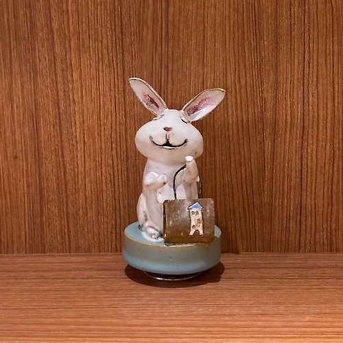 白房子 N131白房子十二生肖精油陶瓷音樂盒(兔)