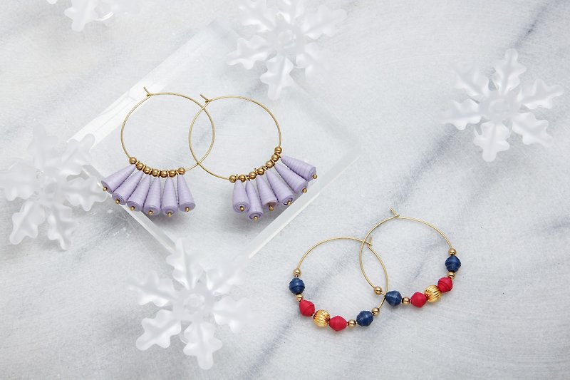 Custom models - hand-made earrings optional pair 440 - ต่างหู - กระดาษ หลากหลายสี