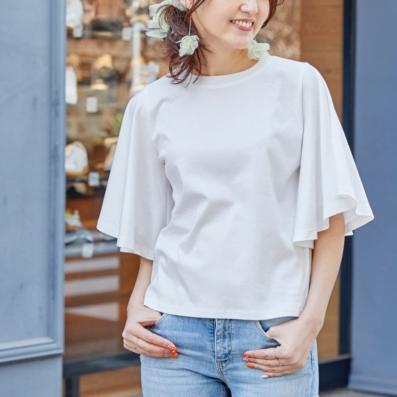 美麗感受微風觸感涼感T恤 | 莉莉 - 女 T 恤 - 其他材質 白色