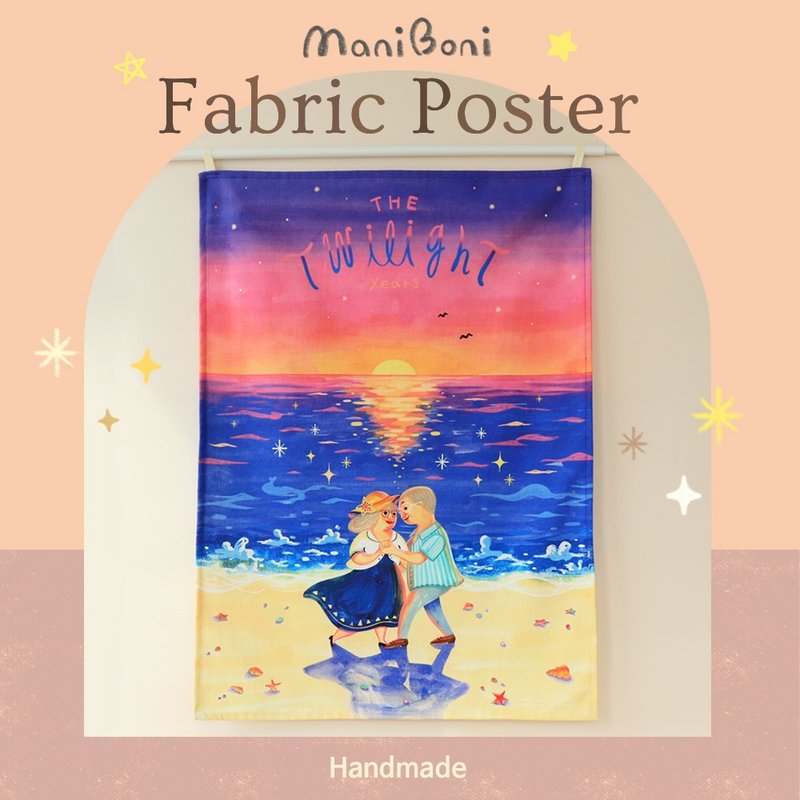 Fabric Posters Cover up curtain interior painting canvas art prints cute picture - โปสเตอร์ - ผ้าฝ้าย/ผ้าลินิน สีน้ำเงิน