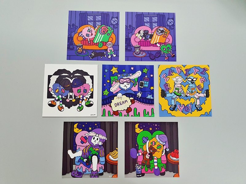 postcard set ver2 - การ์ด/โปสการ์ด - กระดาษ หลากหลายสี
