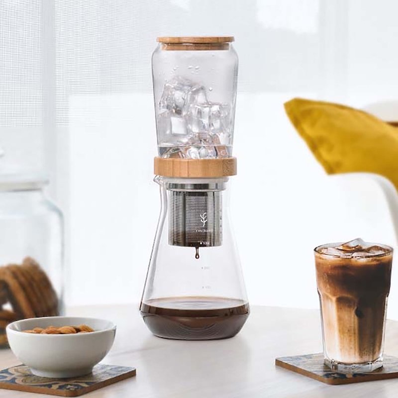 其他材質 咖啡壺/咖啡周邊 透明 - Soulhand 可調速冰滴咖啡壺+自動真空咖啡罐+不鏽鋼起司
