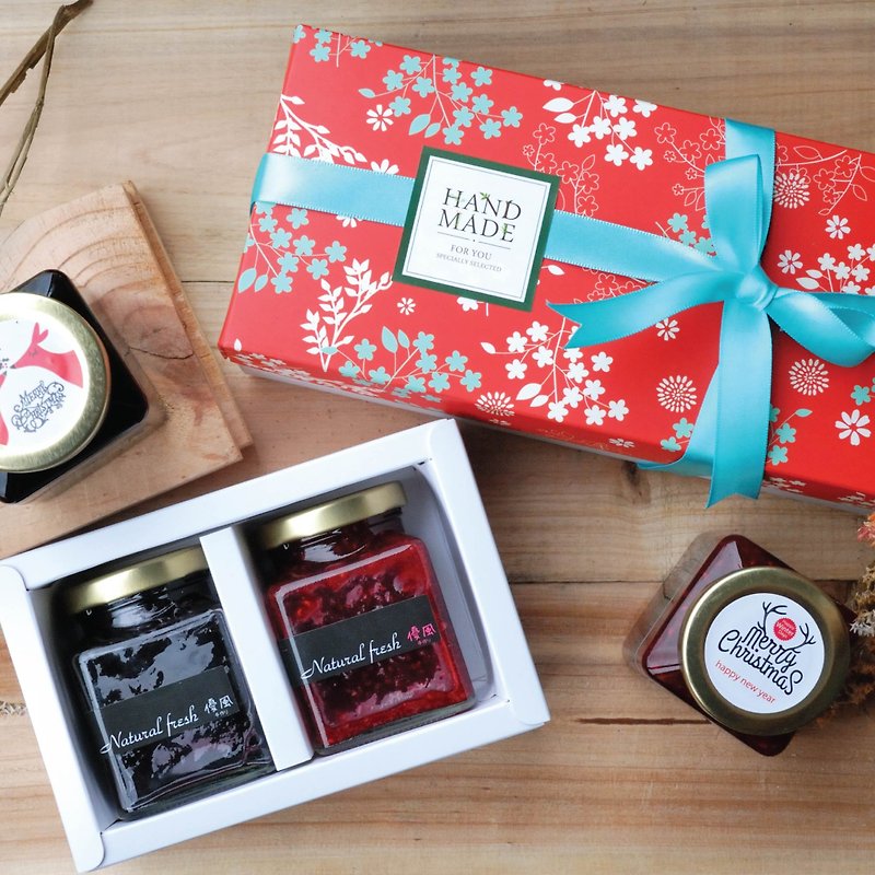 Birthday gift handmade jam gift box (flower box 2 into) - Jams & Spreads - Glass 