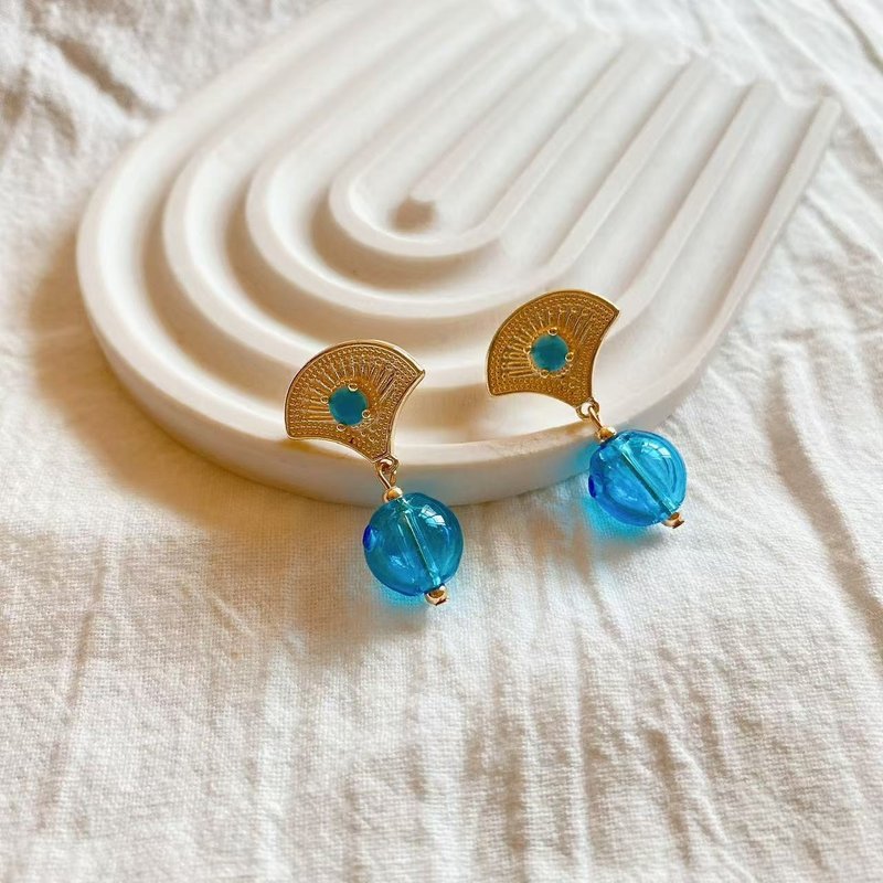 Coral Fan diffusser earrings | Ocean Collection - Earrings & Clip-ons - Colored Glass 