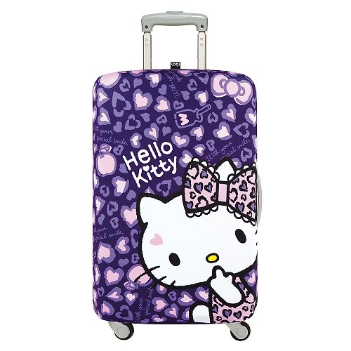 LOQI LOQI 行李箱外套／KITTY豹紋紫【M號】