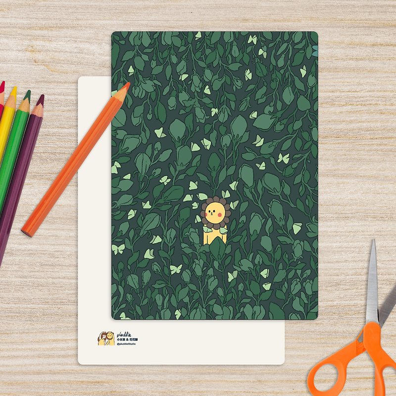 Postcard / Flower lion in the bushes - Cards & Postcards - Paper 