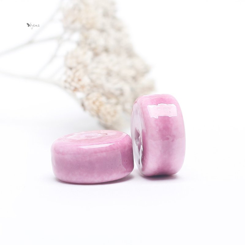 手工玻璃珠 - 陶藝/玻璃 - 玻璃 粉紅色