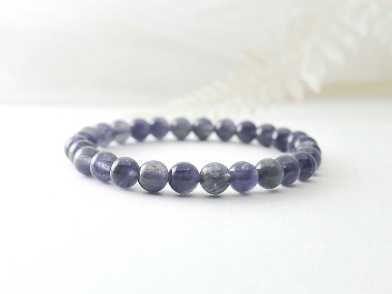 Iolite 6MM Natural Stone Bracelet I Stabilize Emotions, Relieve Stress, Lucky Fortune, Good Popularity I - Bracelets - Crystal Blue
