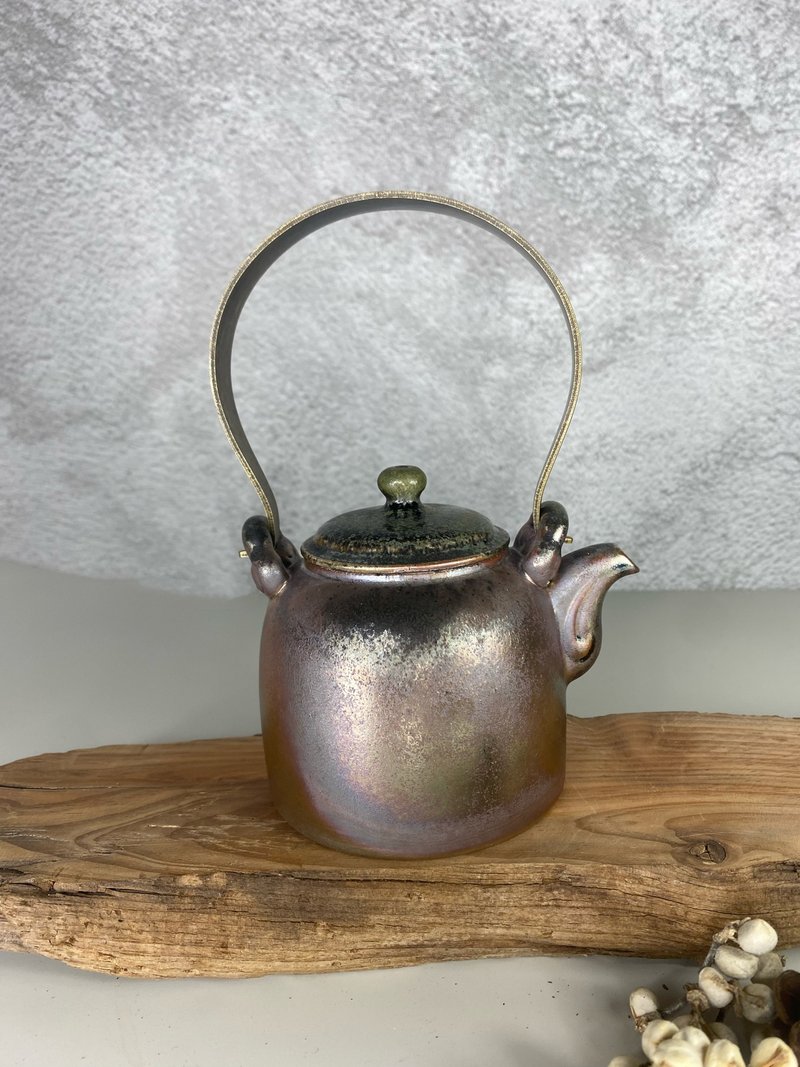 柴燒提梁壺 - 茶壺/茶杯/茶具 - 陶 