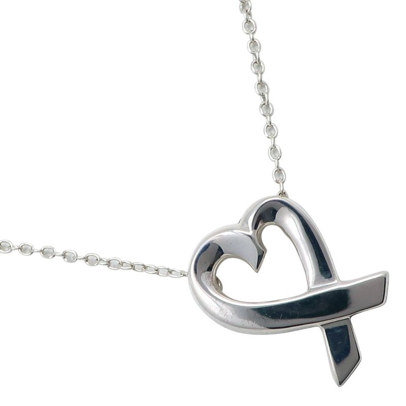 【日本直送】ティファニー TIFFANY&Co. ラビングハート ネックレス パロマ・ピカソ シルバー925 ハート 約2.4g レディース【中古】 - 項鍊 - 銀 銀色