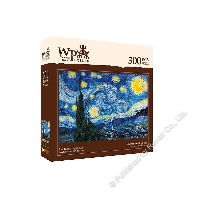 Renoir Jigsaw Puzzle Cultural Workshop/Starry Night/300 Pieces/Van Gogh/Wooden - เกมปริศนา - ไม้ 