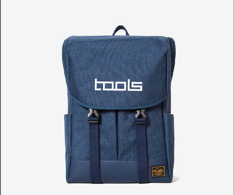 College Backpack - กระเป๋าเป้สะพายหลัง - เส้นใยสังเคราะห์ สีน้ำเงิน