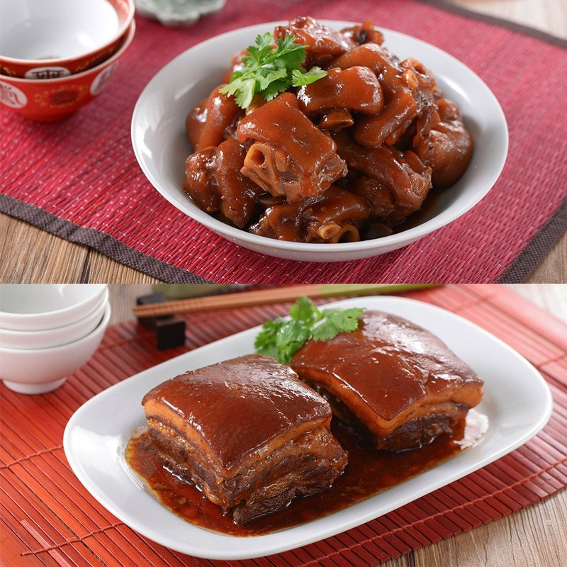 【諶媽媽眷村菜】東坡肉500g+冰釀東坡蹄花豬腳650g - 料理包/調理包 - 其他材質 