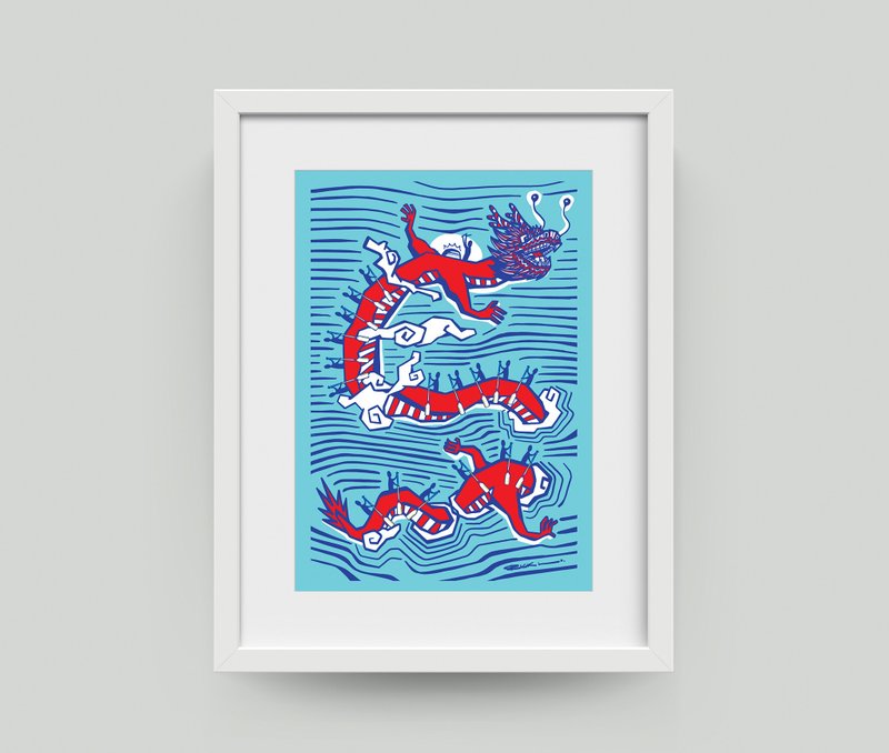 Real Dragon Boat Festival - digital art print - การ์ด/โปสการ์ด - กระดาษ 