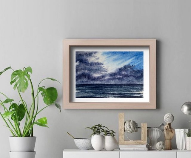 水彩画(海景)№46 水彩画(海景)№46 水彩画(海景)№46 - 美術品・アンティーク