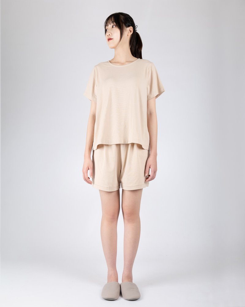 soufflé loose short-sleeved top (3 colors in total) - เสื้อยืดผู้หญิง - ผ้าฝ้าย/ผ้าลินิน ขาว