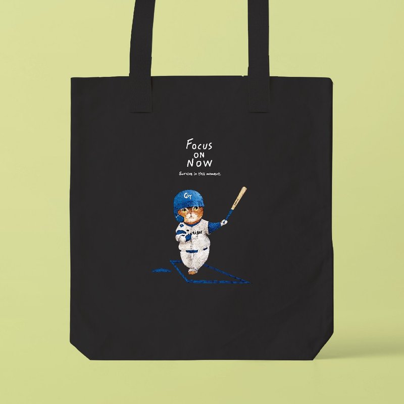 FOCUS ON NOW /A3サイズ対応のトートバッグ - 手提包/手提袋 - 棉．麻 白色