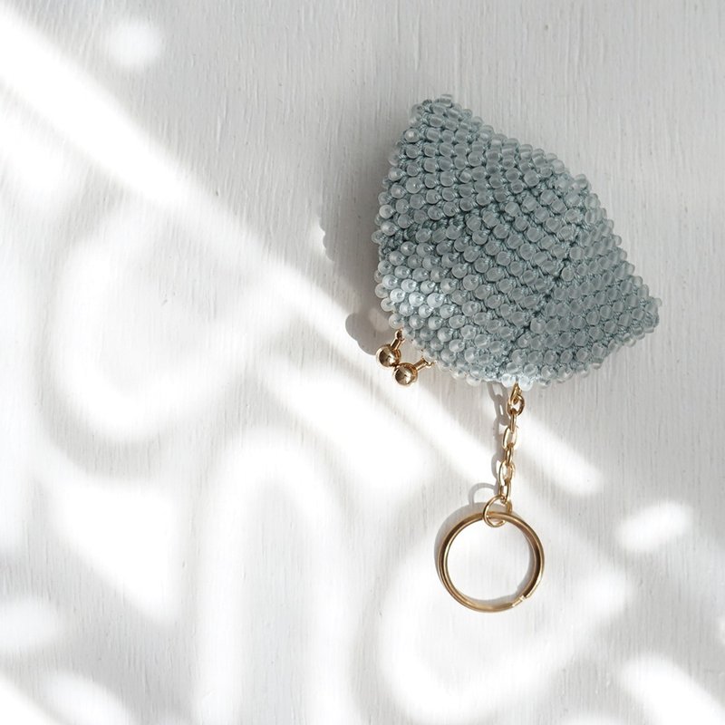 Ba-ba handmade Beads crochet coincase No.1763 - 零錢包/小錢包 - 其他材質 綠色