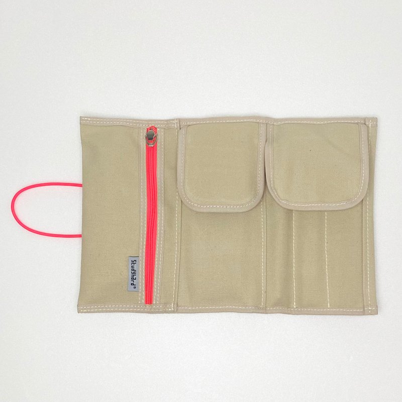 Tri-fold pen case, large capacity type - Pencil Cases - Cotton & Hemp Khaki