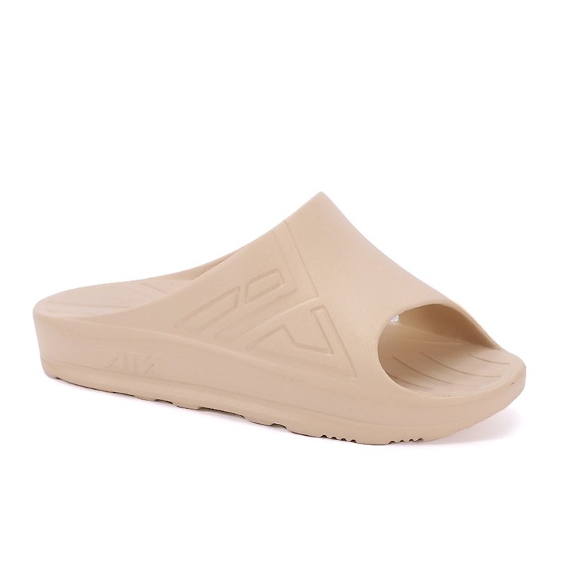 【ATTA】Thick thick shock-absorbing 40 thick equal pressure walking slippers-milk tea - Slippers - Plastic 