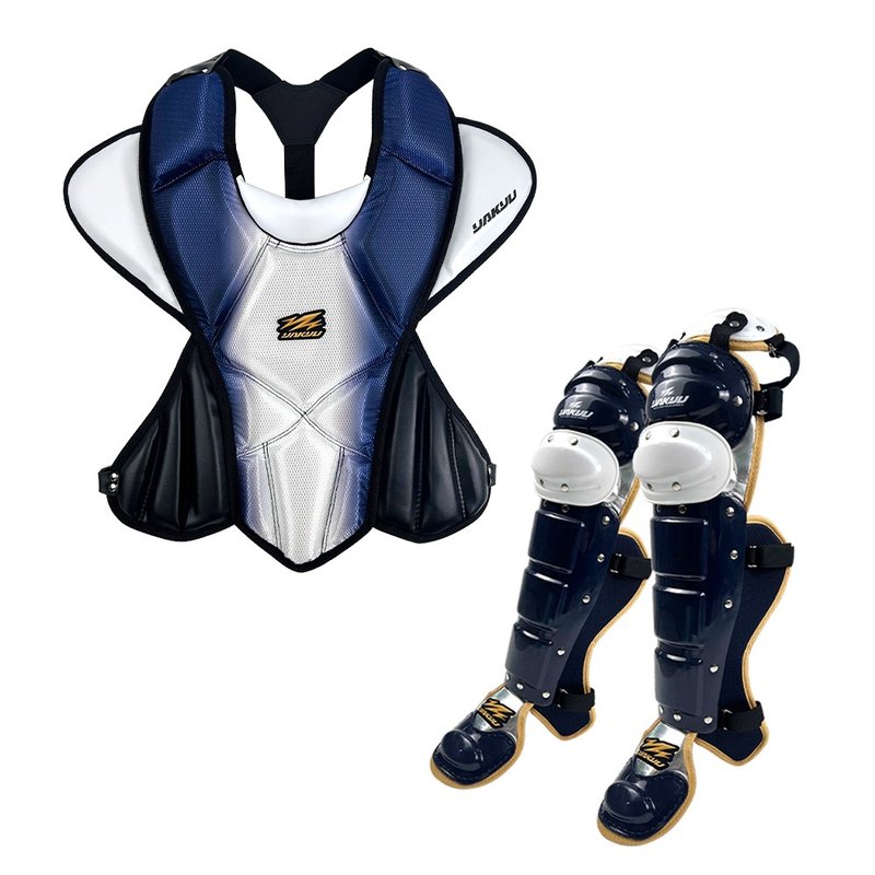 【YAKYU】Catchers Protector and Leg Protector - Navy - Fitness Accessories - Plastic Blue