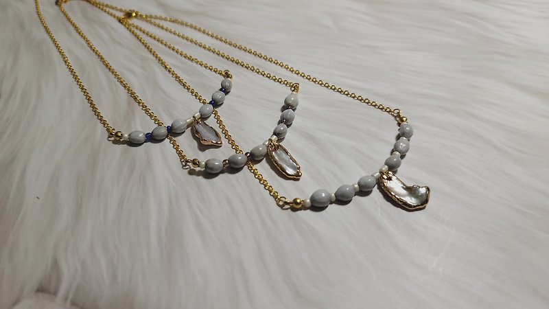 【Christmas Gift Box】【Fast Shipping】Coix Shell Necklace - Necklaces - Plants & Flowers White