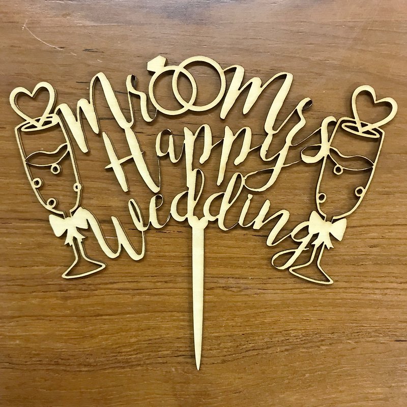 Exclusive Orders Personalized  Cake Topper Decorative Wedding props Anniversary - โปสเตอร์ - ไม้ 