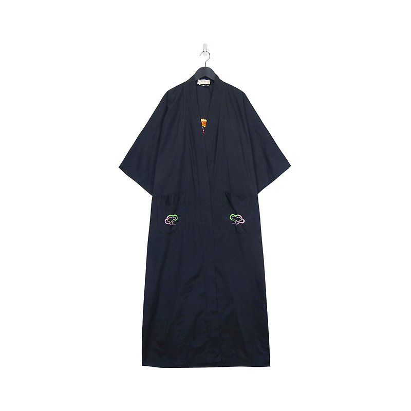 A‧PRANK :DOLLY :: Vintage VINTAGE Black Long Chinese Embroidered Messenger Cardigan (J804016) - Overalls & Jumpsuits - Cotton & Hemp Black
