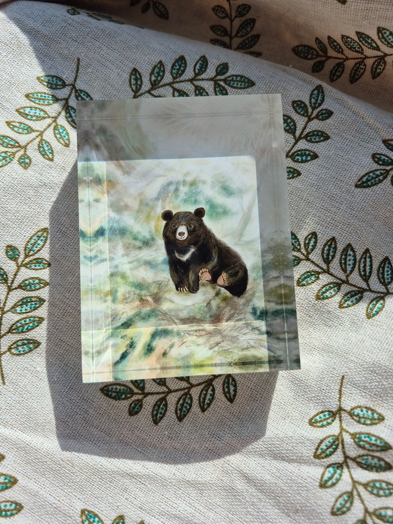 療癒水晶畫-臺灣小黑熊 - 裝飾/擺設  - 壓克力 