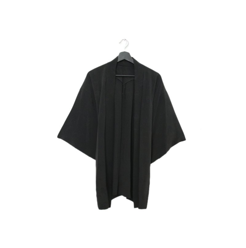 Back to Green-日本透膚羽織 低調 草叢紋 tf-09/vintage kimono - 女大衣/外套 - 絲．絹 