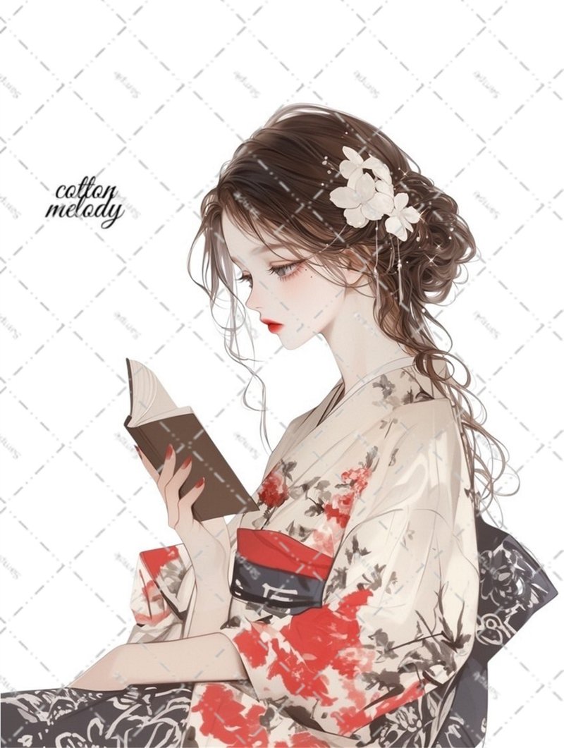original sticker no.6178 人物ステッカー オリジナルステッカー 人物ステッカー 女の子ステッカー オリジナル人物ステッカー - 貼紙 - 紙 