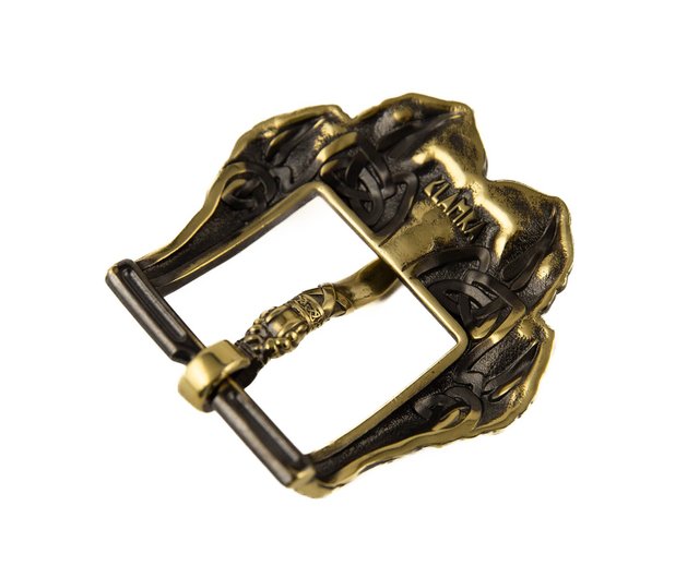 ウルフ・ポウ、真鍮製ベルトバックル、爪のある足、ウェアウルフ